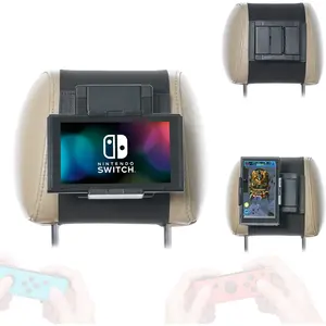 Ninitendo Switch Car Mount Swivel Car Headrest Mount Holder for Game Machine Nintendo Switch and Other 5 to 10.5 Inch Phones and Tablets