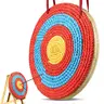 【toolupgrade】VEVOR Portable & Compact Traditional Weave Archery Target, 3 Layers, 20 in Diameter Solid Straw Round Handmade Colored Rope, Nylon Sewing, 5.3 lbs Traditional Look, Backyard Training, High Compatibility for Adults