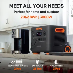 [Opening Ceremony]  Jackery Explorer 2000 Plus Portable Power Station, 2042Wh LiFePO4 Solar Generator, 3000W AC Output, Expandable to 24kWh, UPS Home Backup for Emergency Camping RV Off-Grid(Solar Panel Optional)
