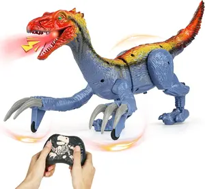 Remote Control Robot Dinosaur Toys for Kids 5-7,2.4G Electronic RC Walking Dinosaur Pet for Boys 4-7 with Spray & Light & Roar,Large Dino Toys for 3-5 Year Old Christmas Birthday Gift