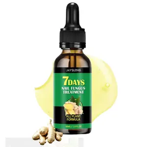 7-day effective nail fungus treatment liquid - softens thickened nails, whitens discolored nails, contains ginger extract, and promotes healthy fingernails and toenails.