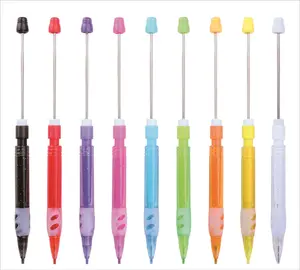 Mechanical pencil Beadable pencil Plastic Bead pencil Diy pencil Cute Cool pencil for Students Teacher Bridal Graduation Gift Office School Supplies