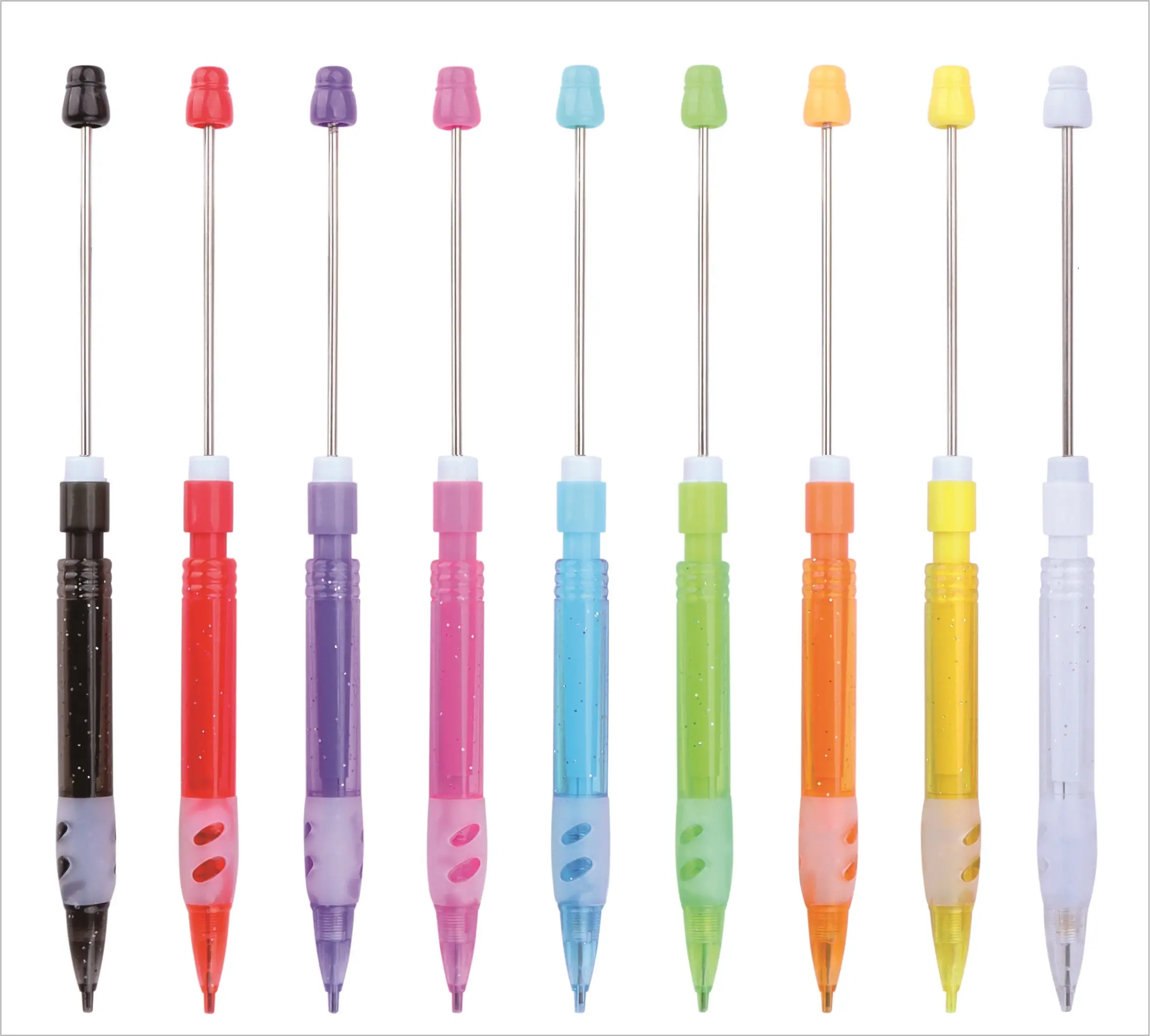 Mechanical pencil Beadable pencil Plastic Bead pencil Diy pencil Cute Cool pencil for Students Teacher Bridal Graduation Gift Office School Supplies