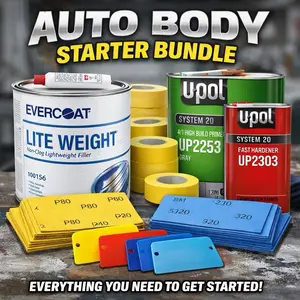 Evercoat Auto Body Starter Bundle with Lite Weight Filler System 20 Primer and Fast Hardener UP2303