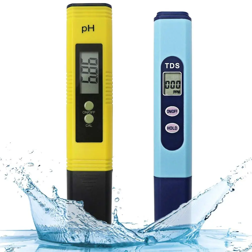 Digital pH & TDS Meters Water Quality Test Kit, pH Pen Tester TDS PPM Meter 2 in 1 Kit with 0~16.00ph and 0~9999ppm Measure Range for Hydroponic, Aquarium, Drinking Water, RO System, Pool