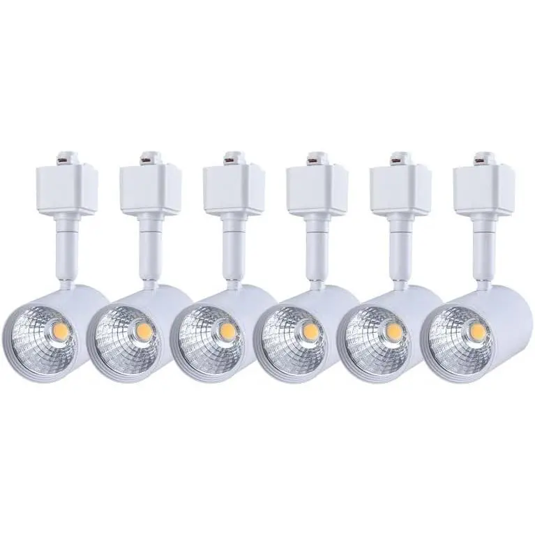 6 Pack H Type White LED Track Lighting Heads 6.5W 3000K Warm White