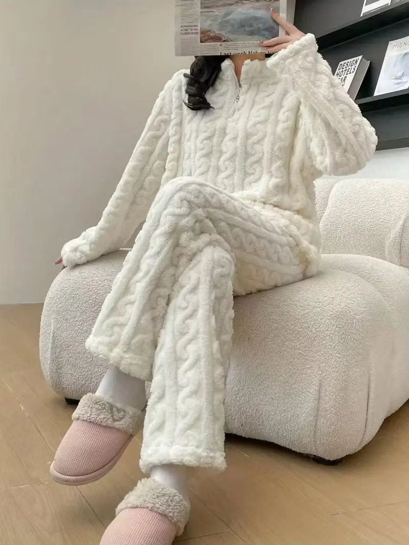 Warm Fleece Pajama Set, Winter Collection Women's