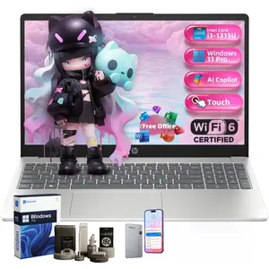 2025 HP 15.6" Touch Laptop, Intel i3-1315U Up to 4.5GHz, Win 11 Pro, Copilot,up to 32GB RAM, 512GB SSD, Bundle Accessory,Suit for Business&Student