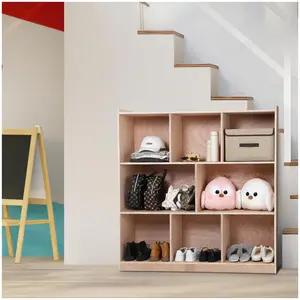 【GARVEE】8-Section Classroom Storage Locker, 8 Cubbies for Classrooms, Daycare Cubby with 4 casters, 2 Storage Boxes for Home, School, Kindergarten…
