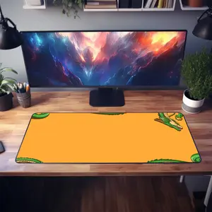 Dragon Ball Z Desk Mat - Orange with Shenron Dragon Design - Anime Gaming Mouse Pad - Large DBZ Office Decor - Gift for Fans