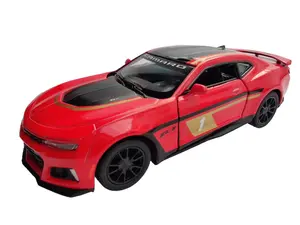 KINSMART 1:38 Scale 2017 Chevrolet Camaro ZL1 Diecast Model Car - Red, Openable Doors, Pull Back & Go Action, Durable Die-Cast Metal & Plastic, Officially Licensed