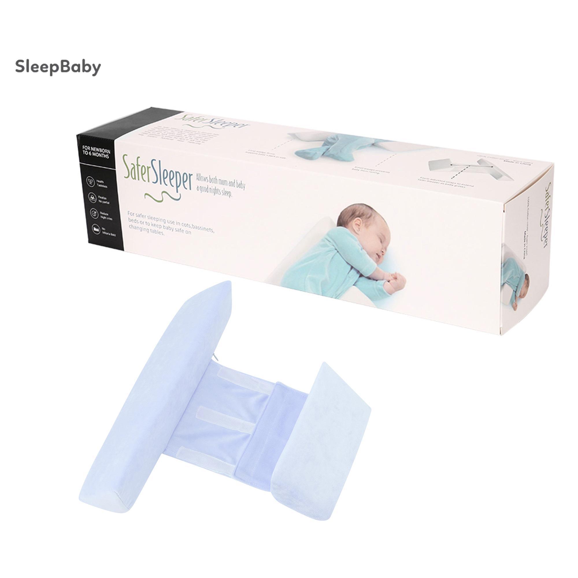 Baby Side Pillow, 45° Inclined Triangle Support Pillow With Invisible Zipper, Removable Pillowcase New Boppy Pillow Nursing（White）
