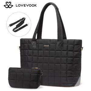 [For LOVEVOOK Live] LOVEVOOK Lightweight Puffer Tote Bag, with wristlet