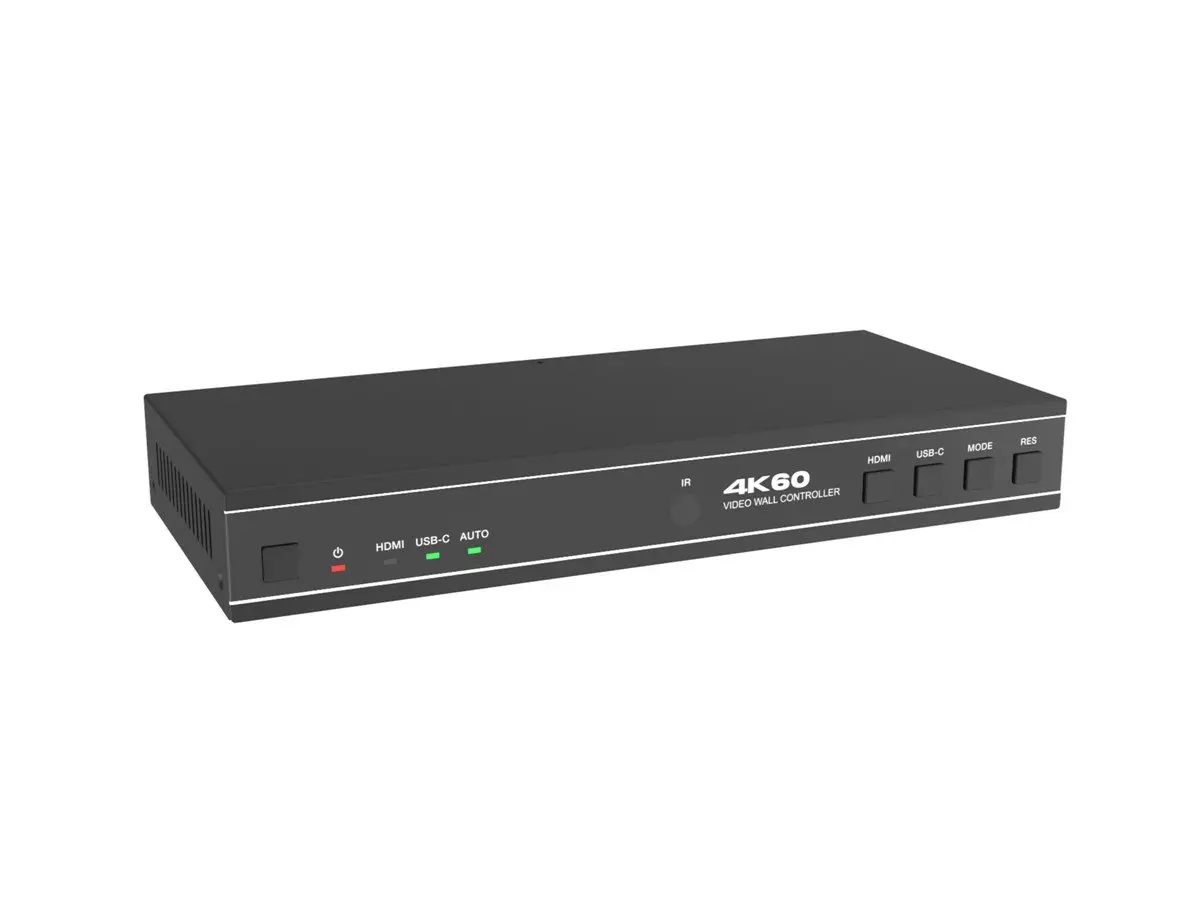 Monoprice 48163 4K60 2X2 Video Wall Controller with HDMI, Plus IR Control & RS232 Support