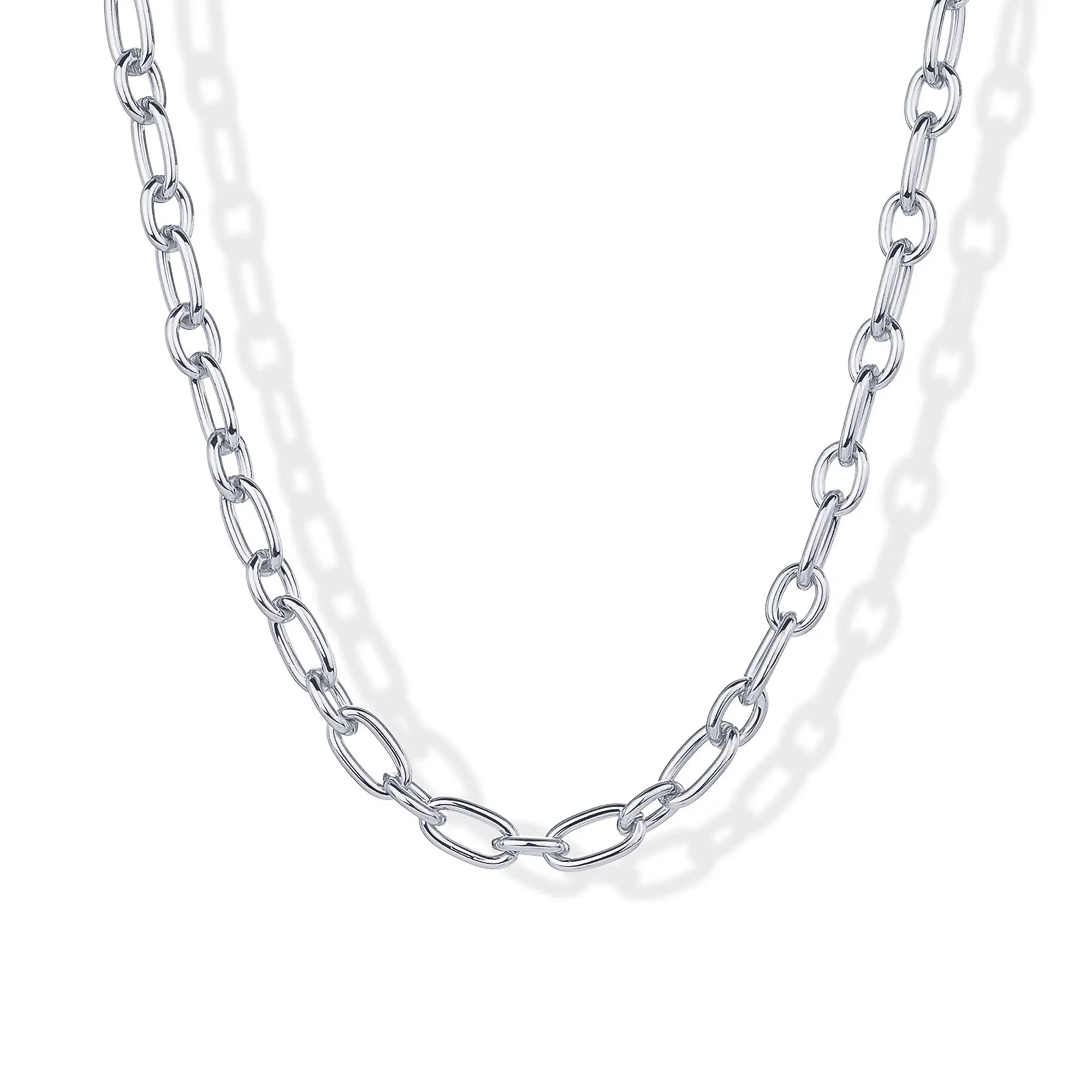 Oval Chain - White Gold