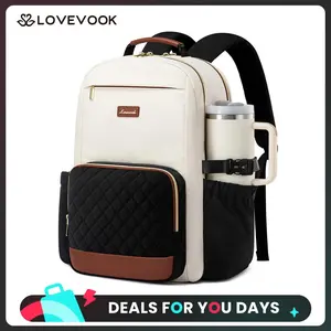 LOVEVOOK Laptop Backpack for Women with Pouch Pocket for Large Capacity Cup, 15.6-18 Inch Laptop Computer Bag Travel Backpack Purse, Waterproof Work Business Backpack College Teacher Bags. DealsForYouDays