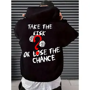 Men's Fashion Print Hoodie - Long-Sleeves Pullover Menswear, Breathable Fabric, Casual Cozy Versatile Top for Autumn, Winter, Longsleeves