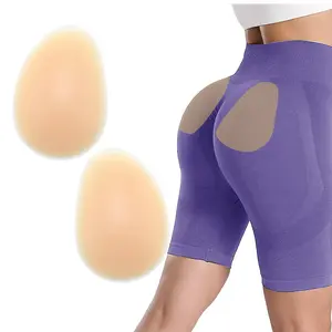 Silicone Butt Pads for Women - Seamless Self-Adhesive Hip Enhancer Pads, Body Shaping Underwear Inserts for Natural Lift, Suitable for leggings, Light Beige