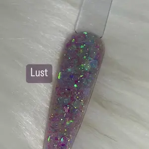Lust Acrylic Powder - 1oz Frosted Glass Jar for Nail Art and Decoration