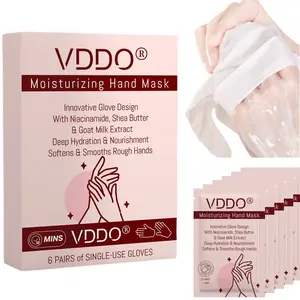 Intensive Repair Hand Mask Gloves – Hydrating Hand Treatment with Coconut Oil, Milk Extract & Shea Butter, Repairing Moisturizing Gloves for Sensitive Dry Skin, Soft Smooth Hand Care Spa Kit for Women, Multi-Pair Hand Masks