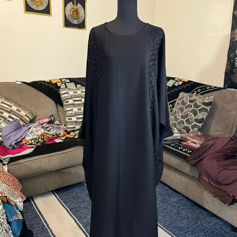 Any 1p Luxury Abaya Collection - Elegant Black Abaya with Intricate Embroidery and Long Sleeves for Special Occasions dubai abaya