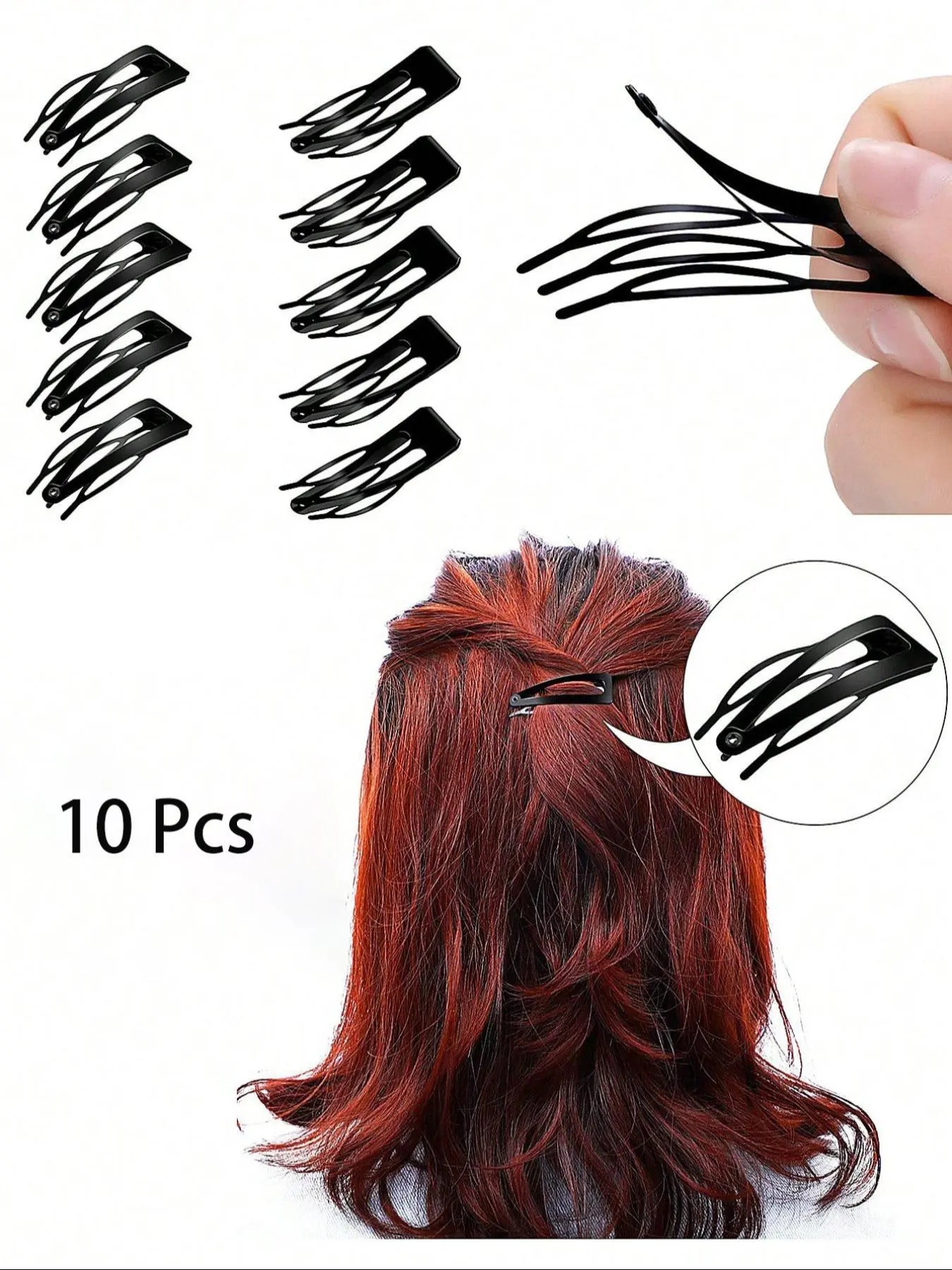 10pcs Black Metal Bobby Pins Hair Clips Hair Styling Tool For Women's Everyday, Party, Holiday Claw Clips Hair Claws Hair Barrettes, School Stuff, Hair Accessories, Head Accessories, Hairpin, Hair Decor, Hair Bun Accessories, Hair Style Accessory