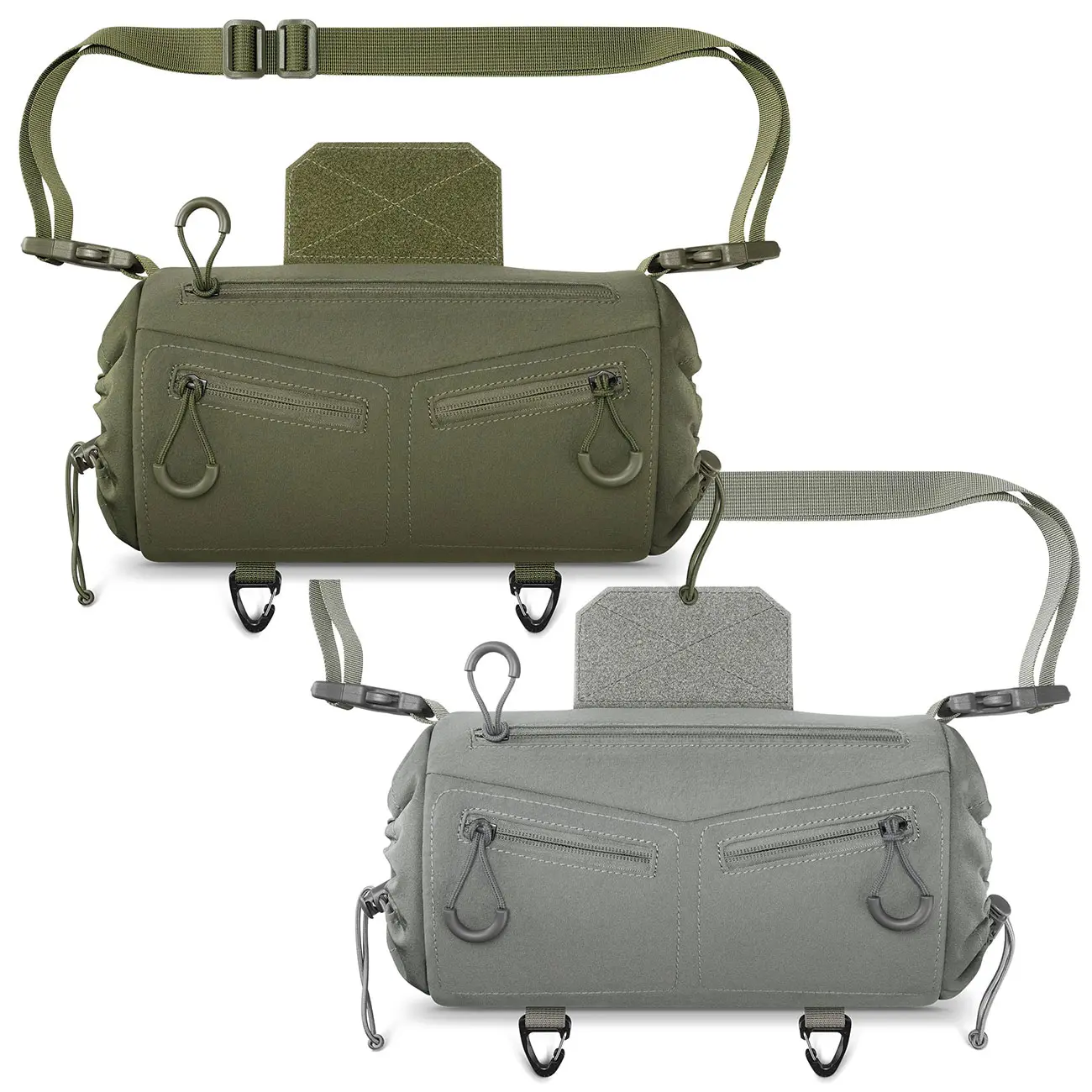 【Limit Time Deal】Hand Warmer Pouch with Hook & Loop, Portable Drop Hanger Waist Hand Muff for Skiing, Ice Fishing, Football, Camping, Adjustable Strap and Cuffs, 3 Pockets, Quick Release Buckles
