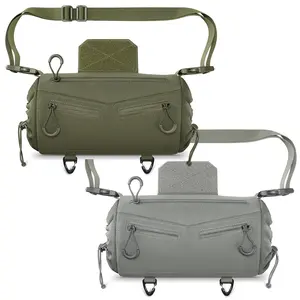 【Limit Time Deal】Hand Warmer Pouch with Hook & Loop, Portable Drop Hanger Waist Hand Muff for Skiing, Ice Fishing, Football, Camping, Adjustable Strap and Cuffs, 3 Pockets, Quick Release Buckles