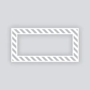 Snail Mail Stripes Rectangle Rim Clay Stencil