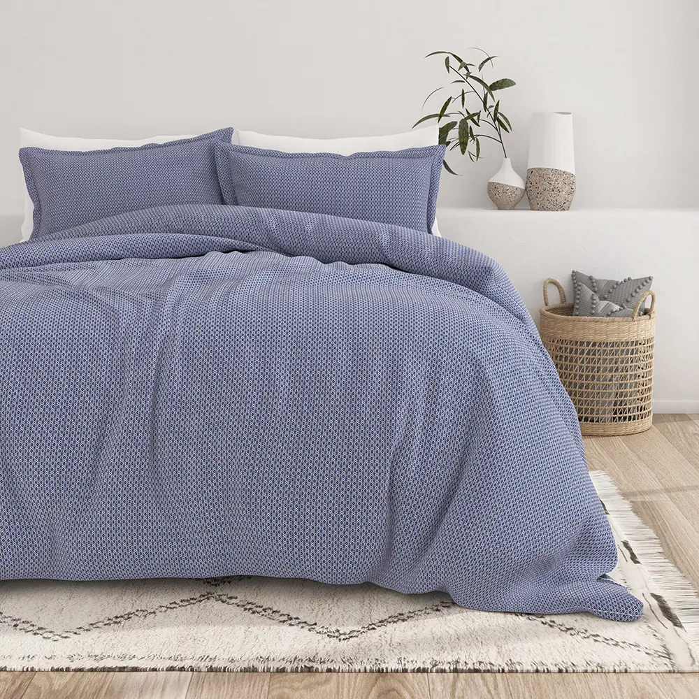 Blue Diamond 3-Piece Duvet Cover Set Blue Diamond 3-Piece Duvet Cover Set