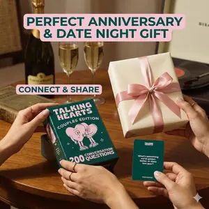 Get to Know Your Partner Better with This Couple's Conversation Card Game - 200 Questions to Spark Deep Talk and Intimacy - Perfect for Date Nights, Anniversary Presents, Long-Distance Relationship Care Package - Trust Building Game