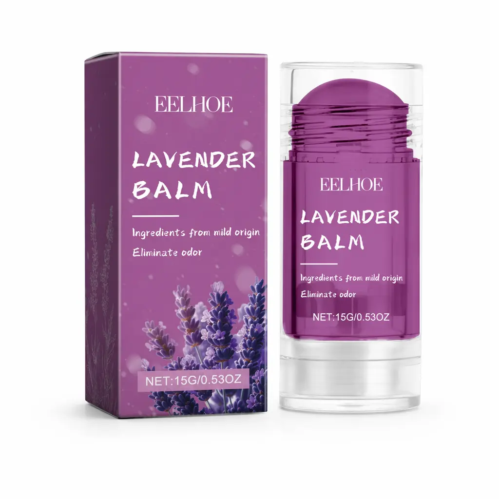 Lavender Solid Perfume Stick & Deodorant Balm for Women, Smooth Alcohol-Free Body Care with a Scented Floral Aroma, Daily Use, 15g Travel Size, Sensitive, Gentle