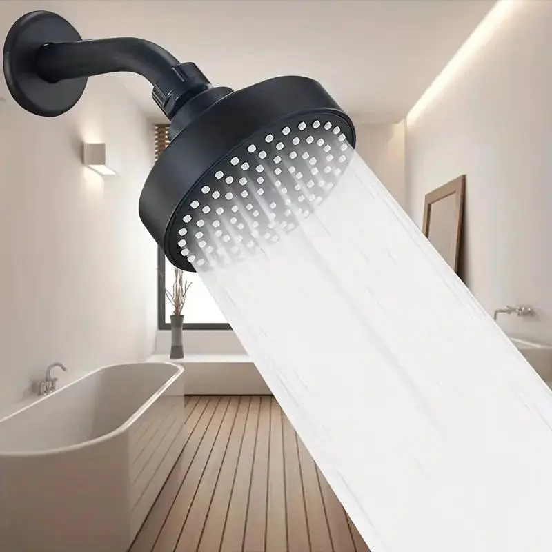High Pressure Shower Head, Round with Anti-blocking Nozzles, Universal Shower Equipment for Home Bathroom, High Pressure Rain Showerhead, Wall Mount Showerhead, Powerful Shower Heads High Pressure