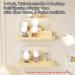 Wall-Mounted Desktop Doll Display Case, Transparent Protective Cover, Dustproof Moisture-Proof, Two Styles, Suitable for Plush Hanging Figures, Dustproof Organizer