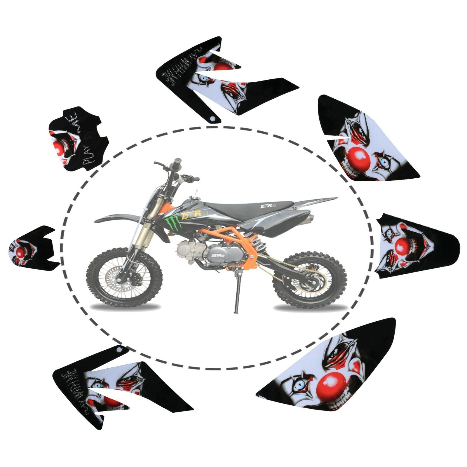 Graphics Kit Decal Stickers for Honda CRF70 XR70 125CC 140CC 160CC 150CC Pit Dirt Bike