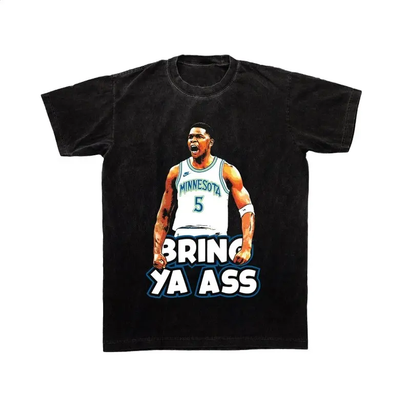 Anthony Edwardss Bring Ya Ass Playoff Tee, Minnesota Timberwolves Bootleg Shirt, Wolves ANT 2024 NBA Playoff T Shirt, Gift Present Birthday