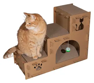 Petmaker Multi-Level Small Cat House with Scratching Pads
