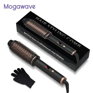 1.5inch Blowout Brush Anti-Fizz Thermal Brush Black Ceramic Electric Hair Curler