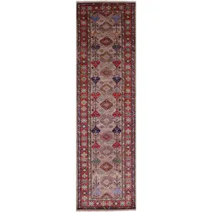 Super Kazak Handmade Wool Runner Rug - 2' 9" X 10' 0"