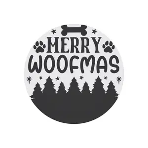 Merry Woofmas Round Christmas Ornament