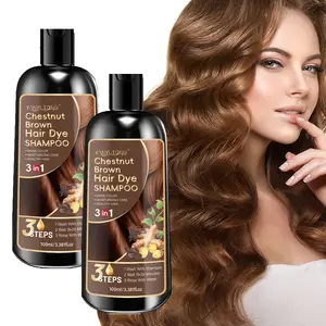 100ml chestnut brown hair dye shampoo enhances color brightness, moisturizes scalp care, plant-based hair dye shampoo, Gentle Hair Dye, convenient to use, suitable for ordinary hair types, suitable for both men and women
