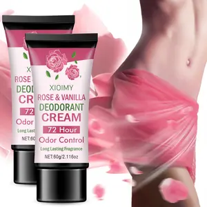 2pcs Rose and Vanilla Deodorant Cream, 72-Hour Fresh Body Odor, Long-Lasting Scent, Fragrance, Suitable for Armpits, Body, Private Areas