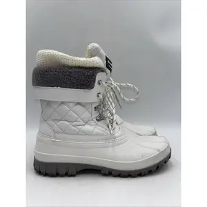 Cougar Women's Waterproof Lace-Up Winter Boots White Size 10 - Very Good
