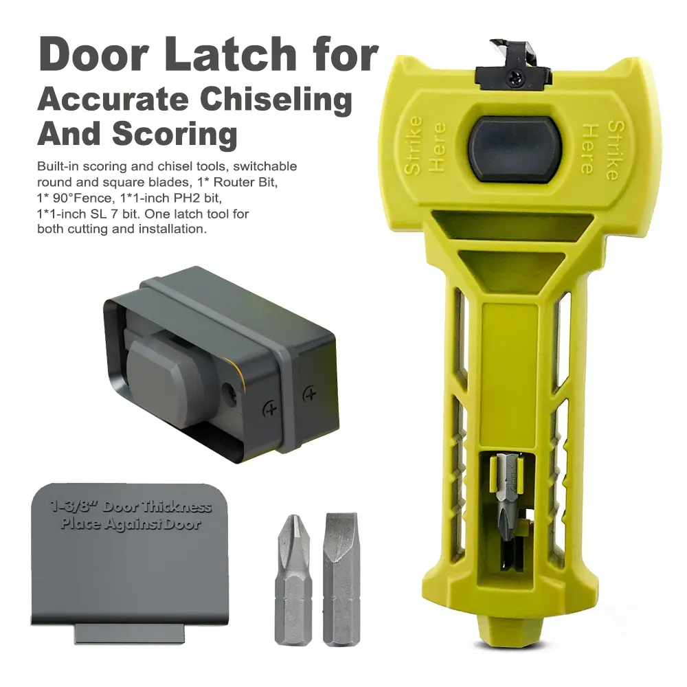 Door Latch Kit for Door Mortise Tool Lock Installation Chiseling Tool Door Chisel Tool, Durable & Easy-To-Use Design, Home Tool Kit, Door Hardware
