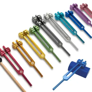 10pc Chakra Tuning Fork Set with Indigo Activator – 93.96 Schumann and 68.05 Earth Star Included - Designed for Use with Boot Attachments - Sound Healing and Biofield Harmonization – I.Multicolor