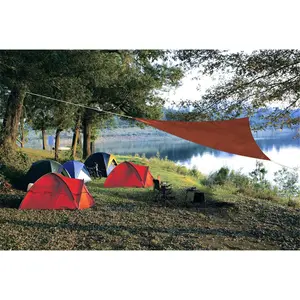 212 MAIN Walnut Look UV Blocking Polyethylene Triangle Shade Sail Canopy Outdoor, Ready-to-Hang 120x120 in Outdoor Shade