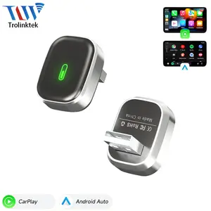 Trolinktek Aluminum Wireless CarPlay & Android Auto Adapter | Only for Factory Wired CarPlay, Plug and Play, Stable Connection