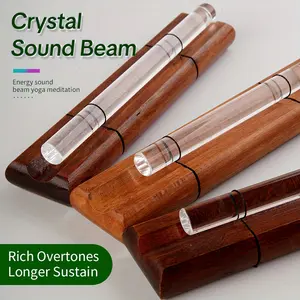 Crystal Sound Beam - Adjustable Frequency Wooden Meditation & Yoga Instrument with Carrying Case, Deep Brown, Relaxation & Focus Aid for Spiritual Healing, Yoga Accessories, Natural Wood Design, Durable Construction, Flute For Spiritual Use