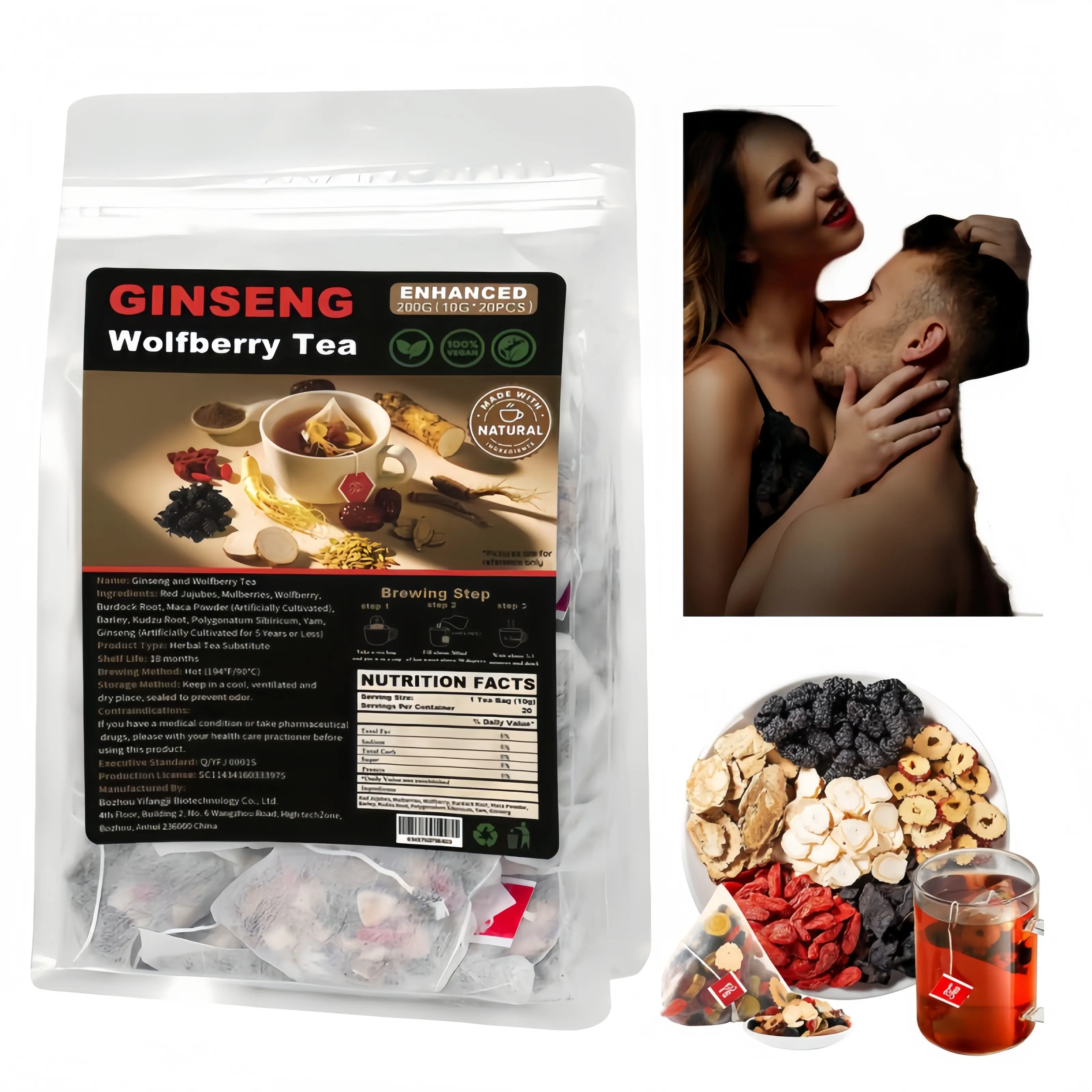 Ancient Energy Formula – Ginseng Ten Treasure Tea for Men’s Wellness & Daily Strength |     Clean Herbal Drink
