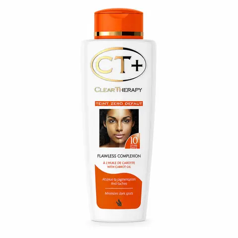 CT+ Clear Therapy Lotion with Carrot Oil, 250ml (8.45 fl oz) – Brightening Body Lotion for Dark Spots